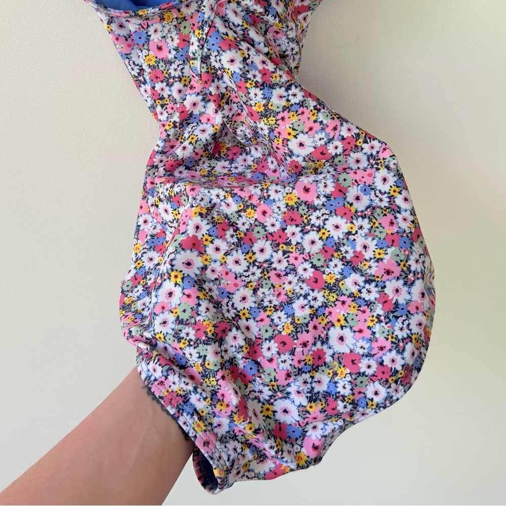GAP Kids Girls Floral Multicolor Cross back One Piece Swimsuit size XL - Picture 3 of 5